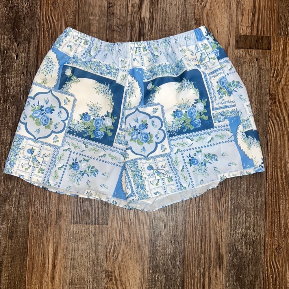 Abercrombie & Fitch Blue Floral Shorts